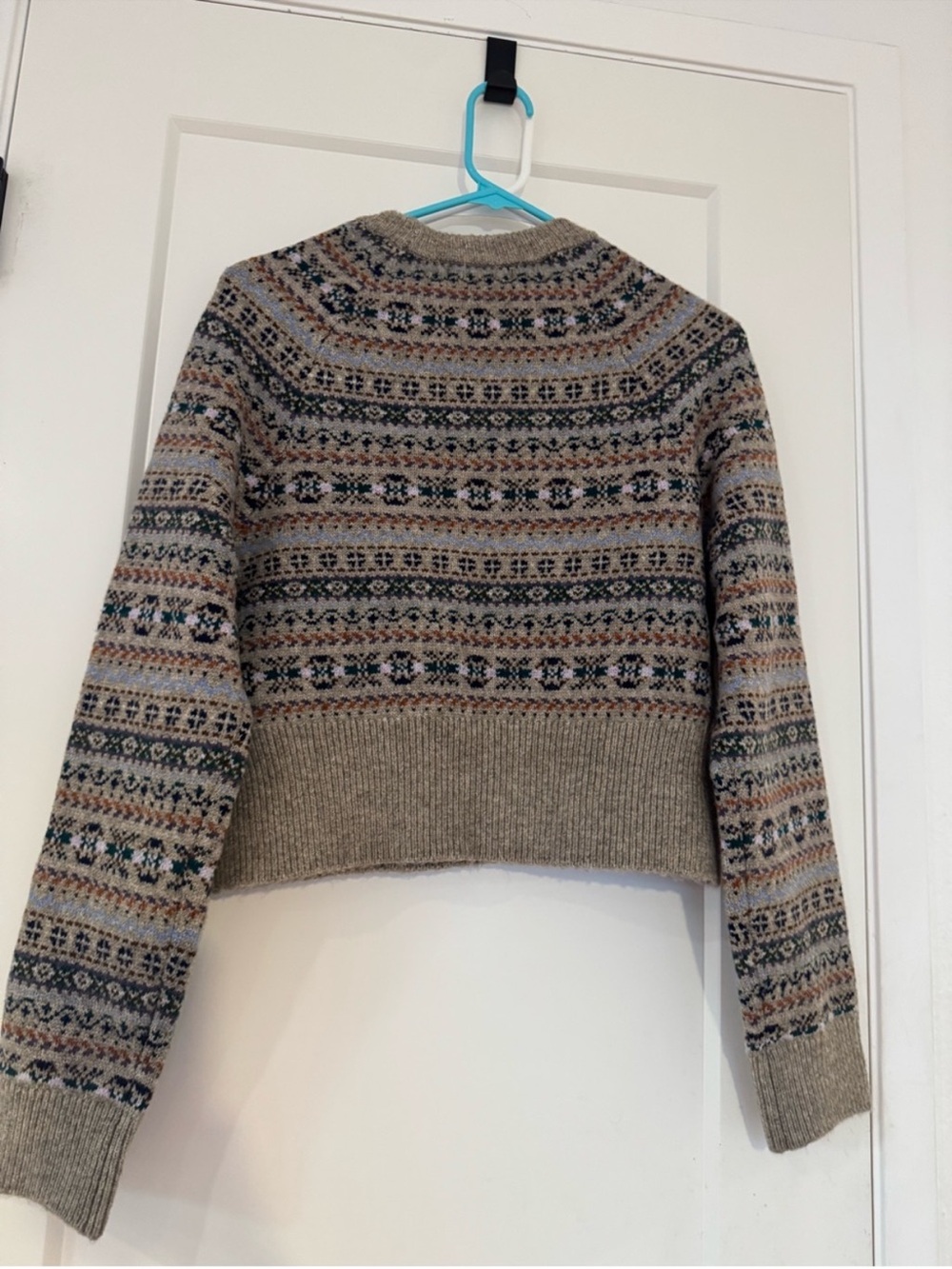 NWT Caroline Constas Fair Isle knit sweater Wool Blend - Picture 4 of 10